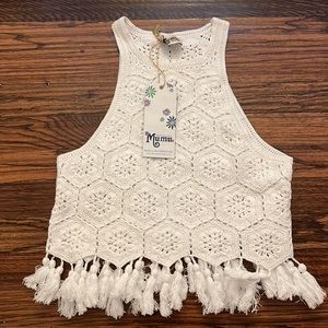 NWT Show Me Your Mumu EmmyLou Fringe Top Medium